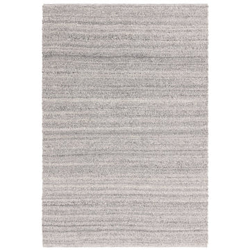 Abbus Modern Boucle Plain Subtle Gradient Stripe Hand-Woven Textured-Effect Soft-Touch Polyester Flatweave Steel Grey Rug-Asiatic Carpets-Rug Love - The Most Loved Rug Store
